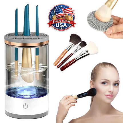 Automatic Electric Makeup Brush Cleaner – Spinning Deep Cleaning & Quick Dry Machine