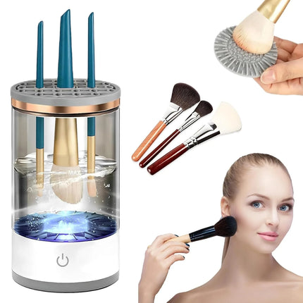 Automatic Electric Makeup Brush Cleaner – Spinning Deep Cleaning & Quick Dry Machine