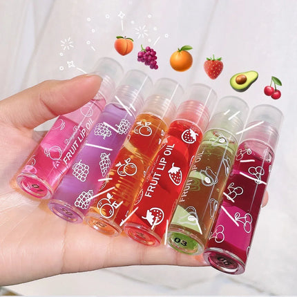 Hydrating Fruit Lip Oil – Roll-On Gloss & Moisturizing Lip Balm for Smooth Lips