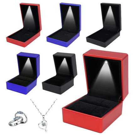Premium LED Lighted Ring Box for Engagement & Wedding Proposals