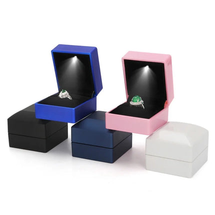 Premium LED Lighted Ring Box for Engagement & Wedding Proposals