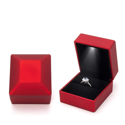 Premium LED Lighted Ring Box for Engagement & Wedding Proposals