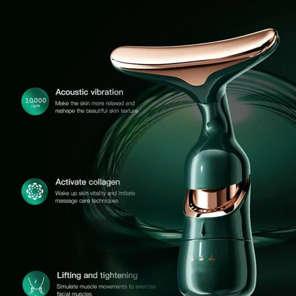 3-in-1 Microcurrent Face & Neck Massager | Anti-Wrinkle Facial Lifting Device