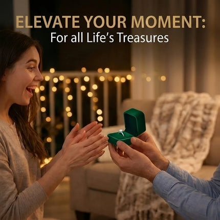 Luxury Velvet Ring Box | Elegant Jewelry Gift Box for Proposals