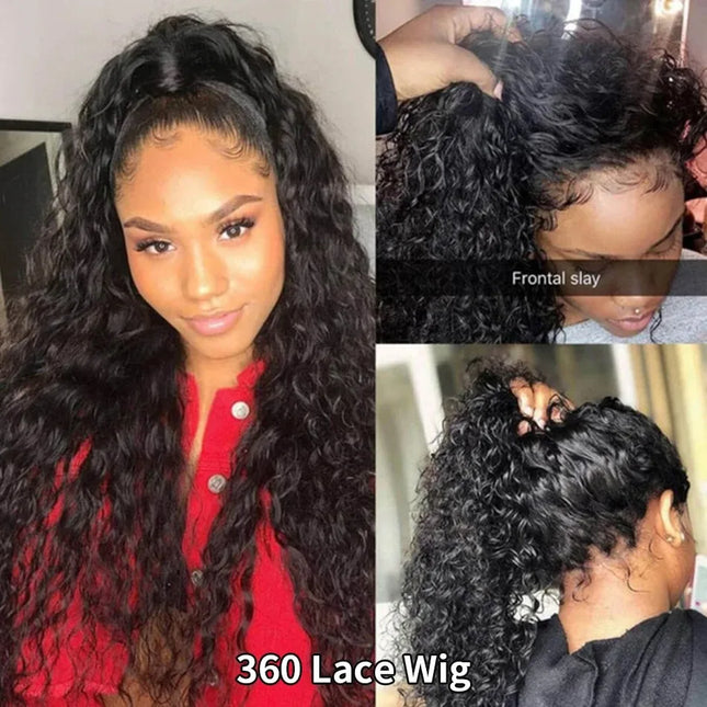 360 Full Lace Front Water Wave Human Hair Wig