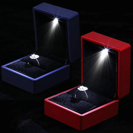 Premium LED Lighted Ring Box for Engagement & Wedding Proposals