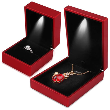 Premium LED Lighted Ring Box for Engagement & Wedding Proposals