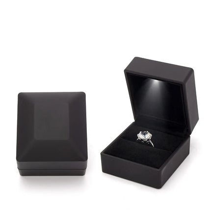 Premium LED Lighted Ring Box for Engagement & Wedding Proposals