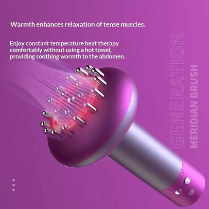 Handheld Electric Lymphatic Drainage Machine Meridian Body Abdominal Massage Brush With Adjustable Guasha Hot Compress