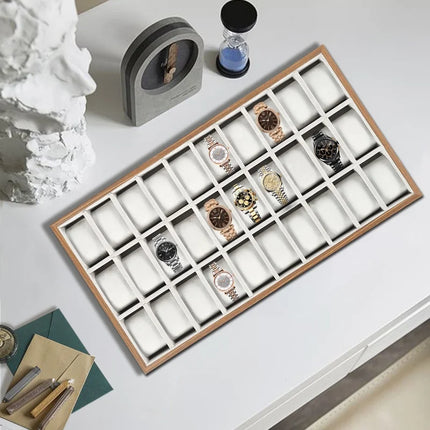 Large 30-Slot Wooden Watch Box Organizer | Premium Watch Collection Display Case