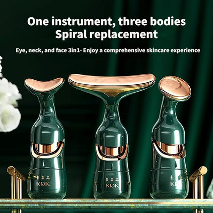 3-in-1 Microcurrent Face & Neck Massager | Anti-Wrinkle Facial Lifting Device