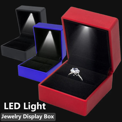 Premium LED Lighted Ring Box for Engagement & Wedding Proposals