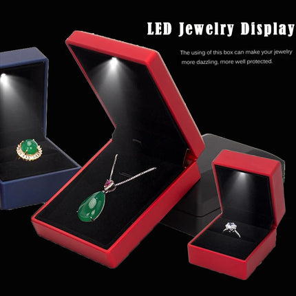 Premium LED Lighted Ring Box for Engagement & Wedding Proposals