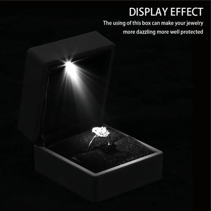 Premium LED Lighted Ring Box for Engagement & Wedding Proposals