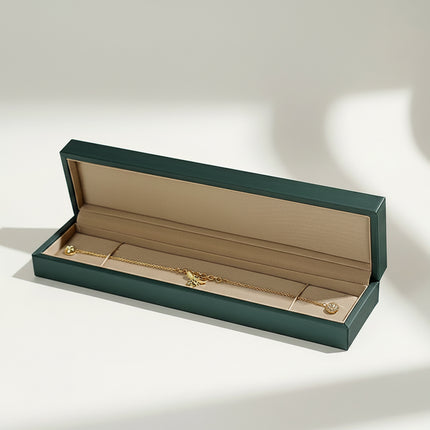 Premium Brushed Leather Jewelry Storage Box | Multi-Slot Rings & Earring Organizer