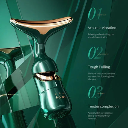 3-in-1 Microcurrent Face & Neck Massager | Anti-Wrinkle Facial Lifting Device
