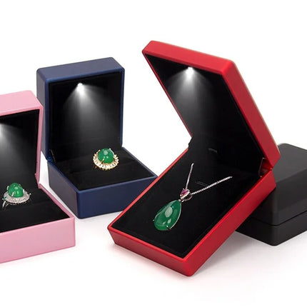 Premium LED Lighted Ring Box for Engagement & Wedding Proposals