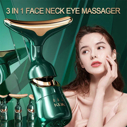 3-in-1 Microcurrent Face & Neck Massager | Anti-Wrinkle Facial Lifting Device