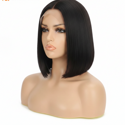 Glueless Straight Lace Front Human Hair Bob Wig