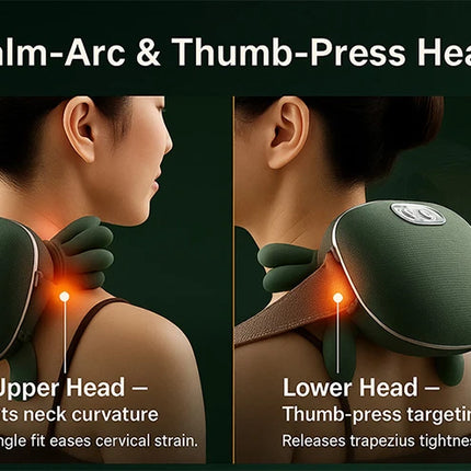 Deep Tissue Neck & Shoulder Massager | Electric Shiatsu Kneading Massager